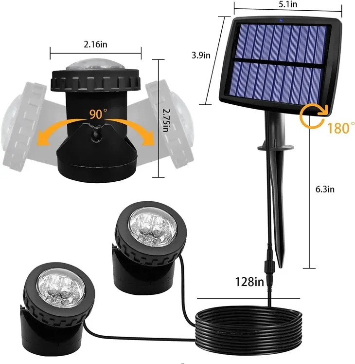 solar pond lights underwater 4