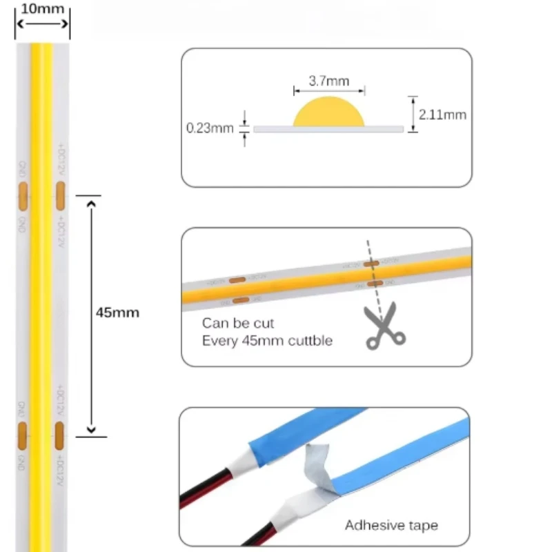 Dimmable 24v COB LED Strips Light Dimmable 24v COB LED Strips Light